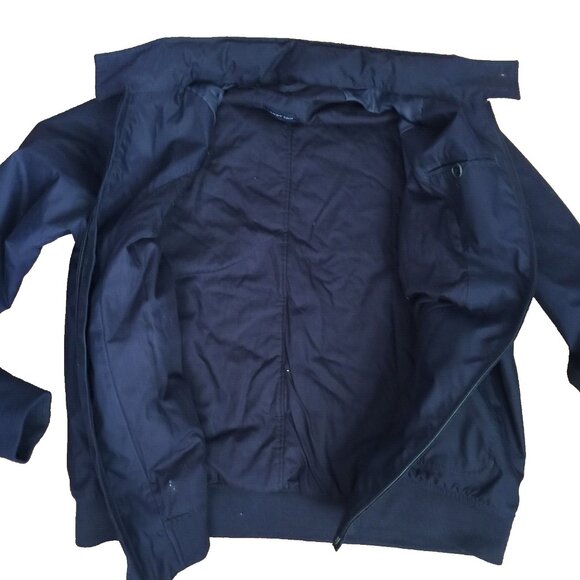 LANDS END RAIN JACKET MENS L 42-44 ZIP HOOD POLYESTER COTTON LINING WINDBREAKER - Picture 3 of 13